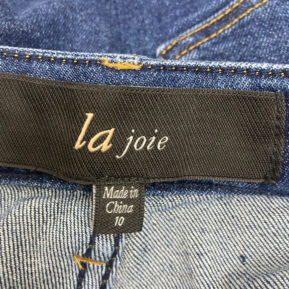 La Joie Jeans Size 10 Flare Raw Hem High Rise Medium Wash Denim - Picture 12 of 14
